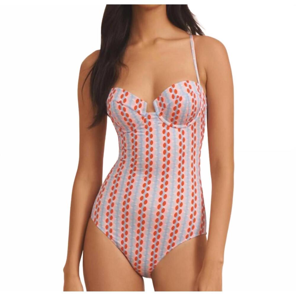 NEW EVARAE women's holly one piece in prism geo